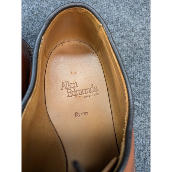 Allen Edmonds Byron Oxford 10.5 B Brown Cap Toe Bench Welt USA Dress Shoes main image 6